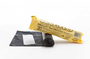 Afvalzakken komo 60x80 cm grijs 2